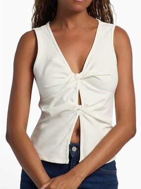 Reformation
Tefi Twist Cutout Stretch Organic Cotton Tank